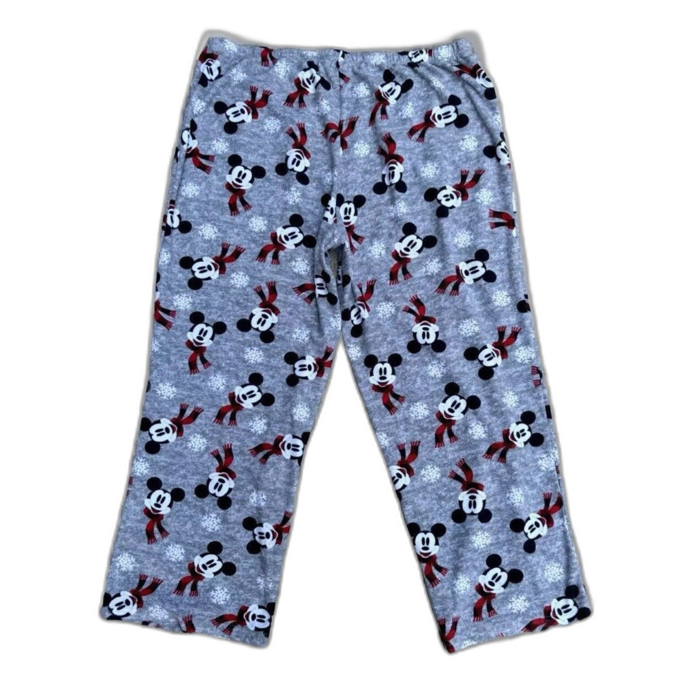 Womens Plus Size 2X 18W-20W Fleece Mickey Mouse Scarf Pajamas Disney Sleepwear - Picture 2 of 3